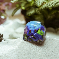 Blue Octopus Artisan Keycap Breakwooden 3