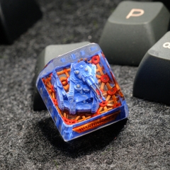 Blue Tank Artisan Keycap Breakwooden