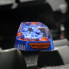 Blue Tank Artisan Keycap Breakwooden