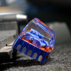 Blue Tank Artisan Keycap Breakwooden