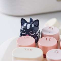 Brown Cat Artisan Keycap Breakwooden