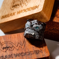 Bull Dog Artisan Keycap Breakwooden