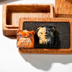 Bull Dog Artisan Keycap Breakwooden