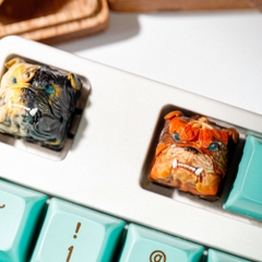 Bull Dog Artisan Keycap Breakwooden