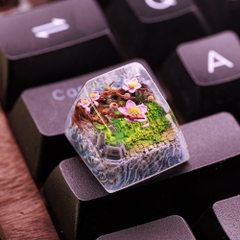 Cherry Blossom Artisan Keycap Breakwooden