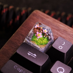 Cherry Blossom Artisan Keycap Breakwooden