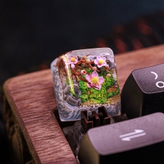 Cherry Blossom Artisan Keycap Breakwooden
