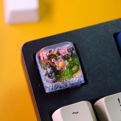 Cherry Blossoms Artisan Keycap Breakwooden 2