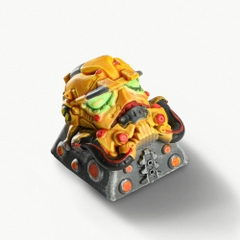 Cyberpunk - Yellow Artisan Keycap Breakwooden 2