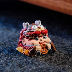 Fortune Cat Artisan Keycap Breakwooden