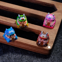 Fortune Cat Artisan Keycap Breakwooden