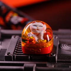 Fortune Cat Artisan Keycap Breakwooden 2