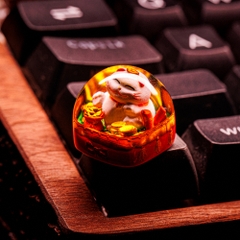 Fortune Cat Artisan Keycap Breakwooden 2