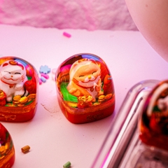 Fortune Cat Artisan Keycap Breakwooden 4