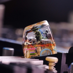Godzilla In City Keycap Breakwooden
