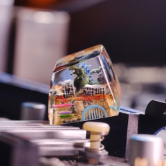 Godzilla In City Keycap Breakwooden