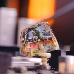 Godzilla In City Keycap Breakwooden