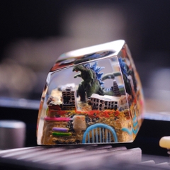 Godzilla In City Keycap Breakwooden