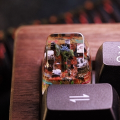 Godzilla In City Keycap Breakwooden 2