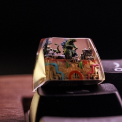 Godzilla In City Keycap Breakwooden 2