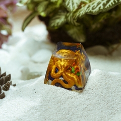 Gold Octopus Artisan Keycap Breakwooden 2