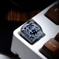 Gray Dragon Artisan Keycap Breakwooden 4