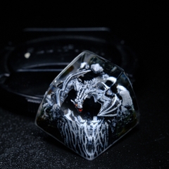 Gray Dragon Artisan Keycap Breakwooden 5