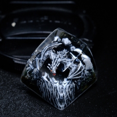 Gray Dragon Artisan Keycap Breakwooden 5