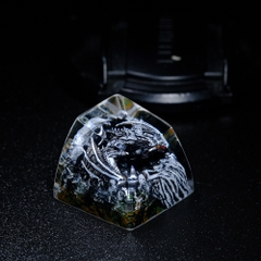 Gray Dragon Artisan Keycap Breakwooden 5