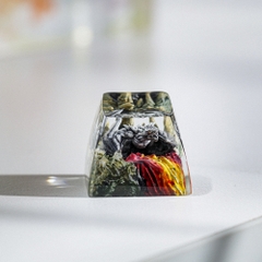 Gray Dragon Artisan Keycap Breakwooden 6