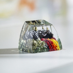 Gray Dragon Artisan Keycap Breakwooden 6