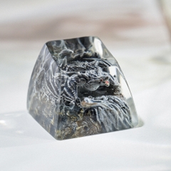 Gray Dragon Artisan Keycap Breakwooden 6
