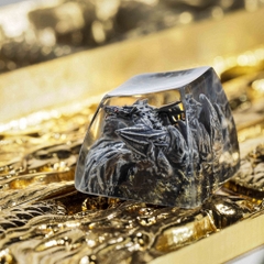 Gray Dragon Artisan Keycap Breakwooden 7