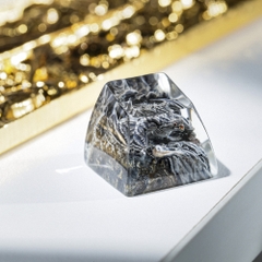 Gray Dragon Artisan Keycap Breakwooden 7