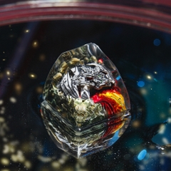 Gray Dragon Artisan Keycap Breakwooden 8