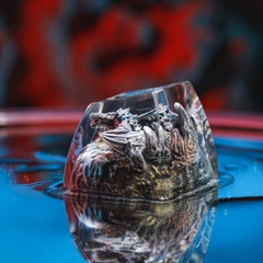 Gray Dragon Artisan Keycap Breakwooden 8