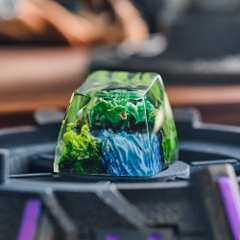 Green Dragon Artisan Keycap Breakwooden