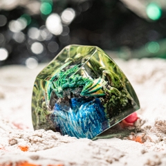 Green Dragon Artisan Keycap Breakwooden 2