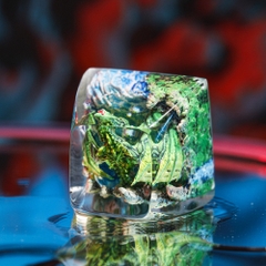 Green Dragon Artisan Keycap Breakwooden 3