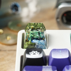 Green Dragon Artisan Keycap Breakwooden 3
