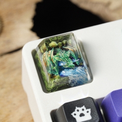 Green Dragon Artisan Keycap Breakwooden 3