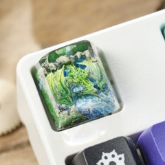 Green Dragon Artisan Keycap Breakwooden 7