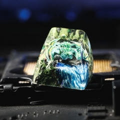 Green Dragon Artisan Keycap Breakwooden 8