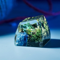 Green Dragon Artisan Keycap Breakwooden 9