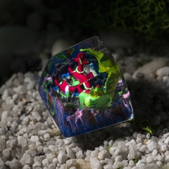 Green Koi Fish Artisan Keycap Breakwooden