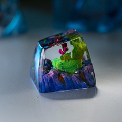 Green Koi Fish Artisan Keycap Breakwooden