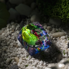 Green Koi Fish Artisan Keycap Breakwooden