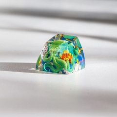 Green Octopus Artisan Keycap Breakwooden 2