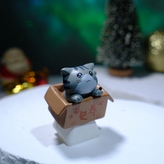 Grey Cat Artisan Keycap Breakwooden