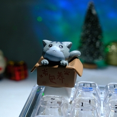 Grey Cat Artisan Keycap Breakwooden 2